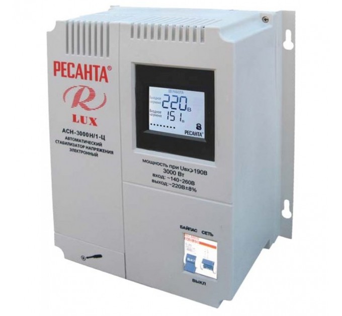 Стабилизатор напряжения АСН-3000 Н/1-Ц LUX Ресанта
