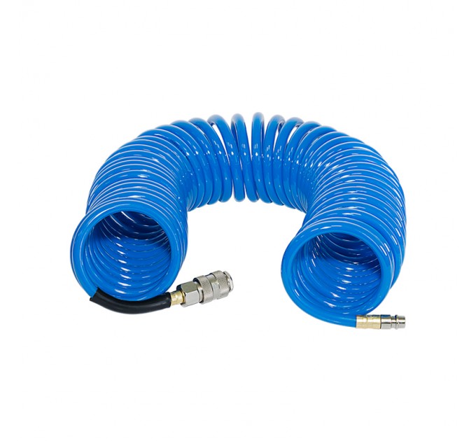 FUBAG Шланг спиральный с фитингами рапид, полиуретан, 15бар, 6x10мм, 10м