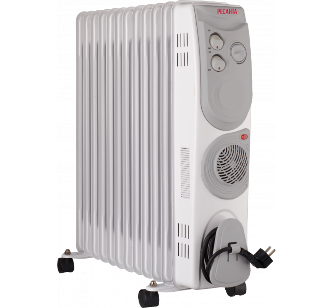 Масляный радиатор РЕСАНТА ОМ-12НВ с вентилятором