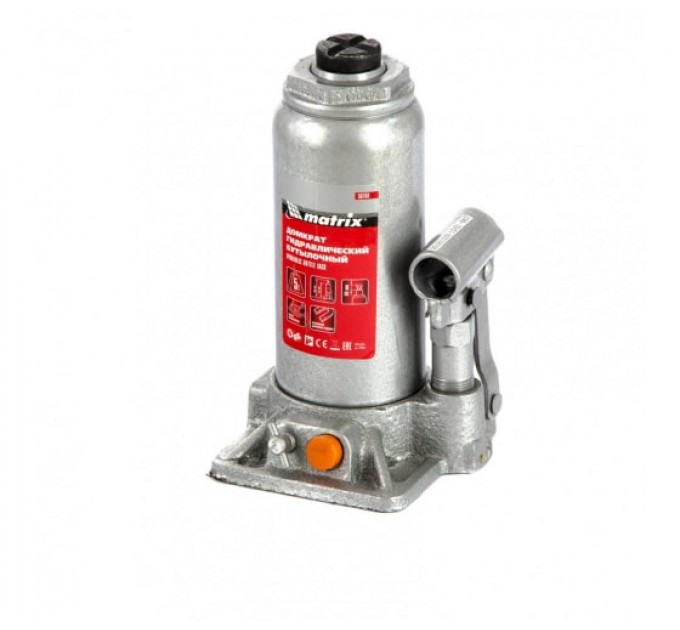 Гидравлический бутылочный домкрат, 5 т, h подъема 197–382 мм MATRIX 50764