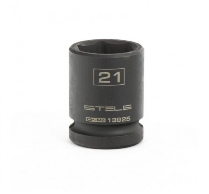 Головка 21мм, ударная 6-гранная,1/2",CrMo/Stels/13925