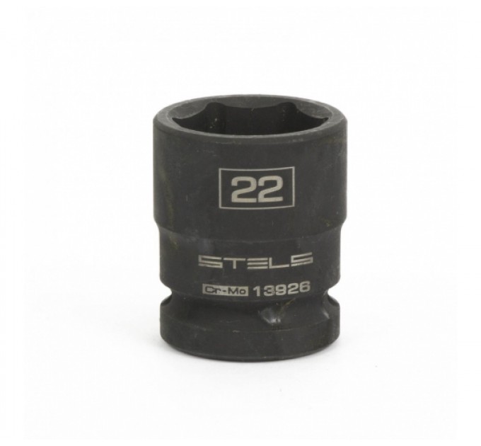 Головка 22мм, ударная 6-гранная,1/2",CrMo/Stels/13926