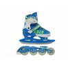 Коньки-ролики для фитнеса р. 27-30 BlackAqua AS-409 (голубой-салатовый)