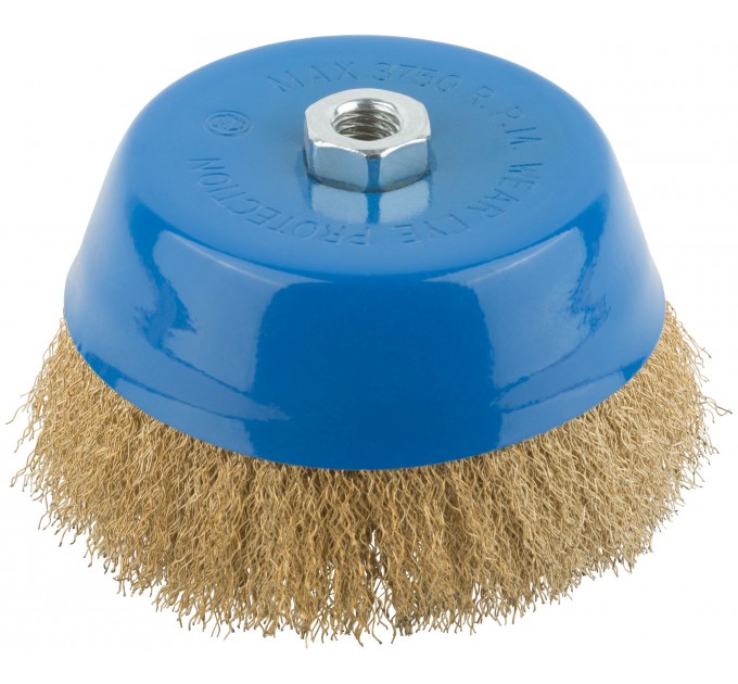 Щетка чашечная d100мм,гайка М14 волнистая проволока MOS 38943М