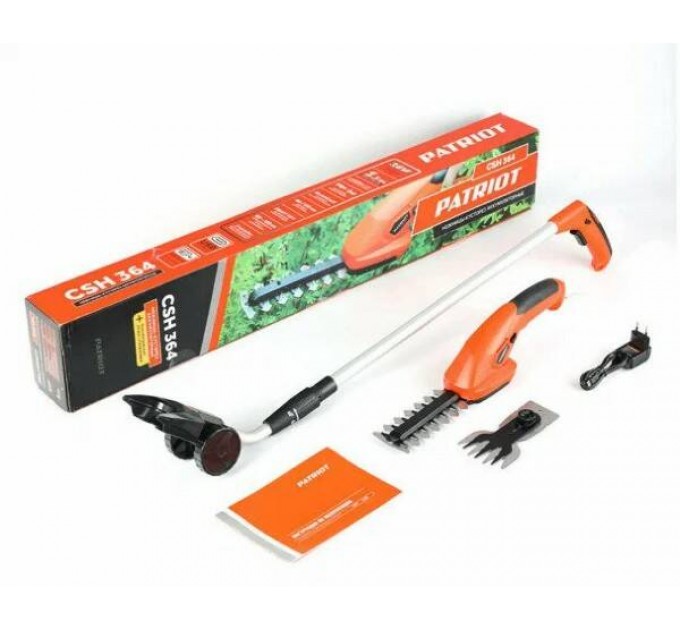 Газонные аккумуляторные ножницы-кусторез с удлинительной ручкой PATRIOT CSH 372 7.2V