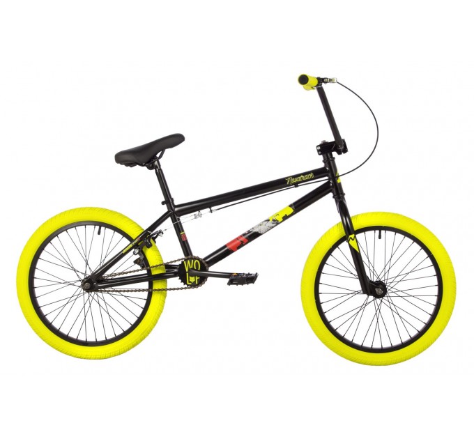Велосипед NOVATRACK BMX WOLF 20" сталь 21", черный, U-Brake