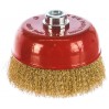 Щетка чашечная d125мм,гайка М14 латунированная витая проволока 74606 MATRIX