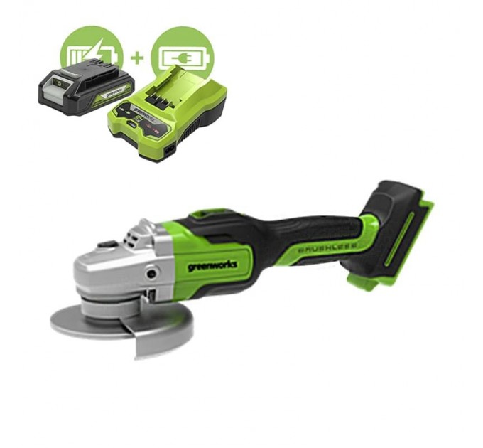 МШУ аккум Greenworks GD24AGK2 (24V, бесщеточная, c 1хАКБ 2 Ач и ЗУ в сумке) 3200207UA